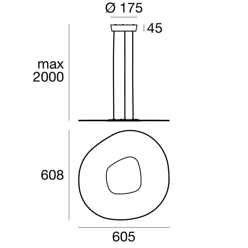Linea Light 90348 - Candelabro suspenso LED ANTIGUA LED/38W/230V 60,8 cm CRI 90 branco