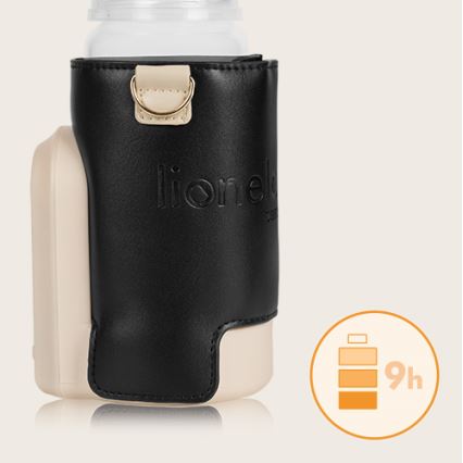 Lionelo - Aquecedor de biberões recarregável~ THERMUP GO EVO 18W/5V preto/bege