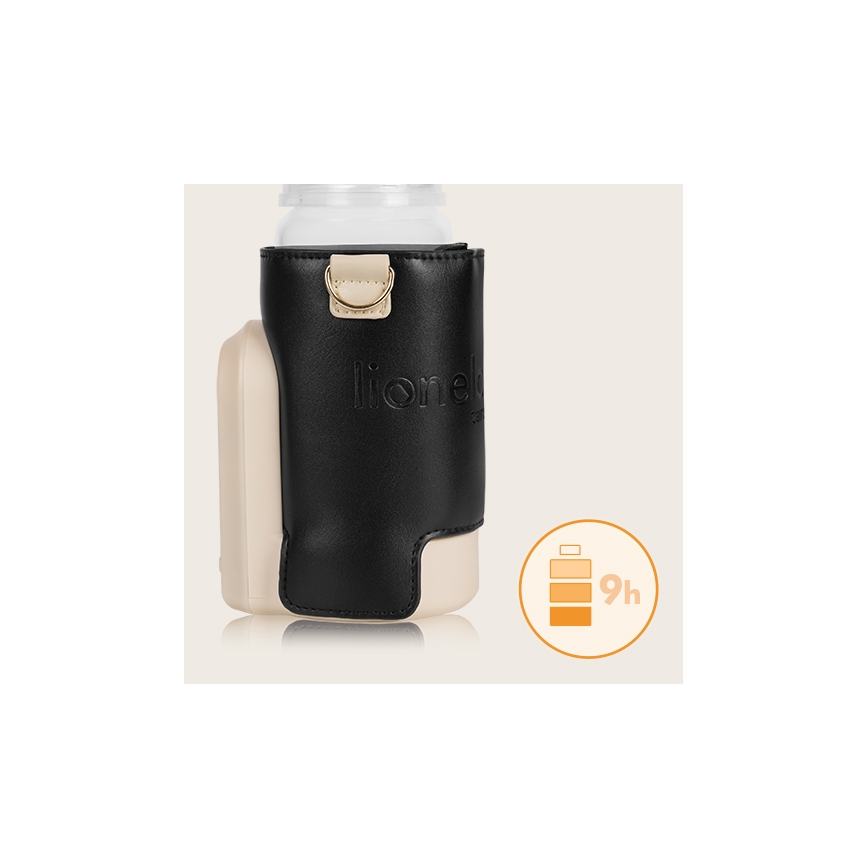 Lionelo - Aquecedor de biberões recarregável~ THERMUP GO EVO 18W/5V preto/bege