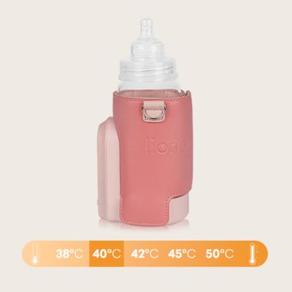 Lionelo - Aquecedor de biberões recarregável~ THERMUP GO EVO 18W/5V rosa