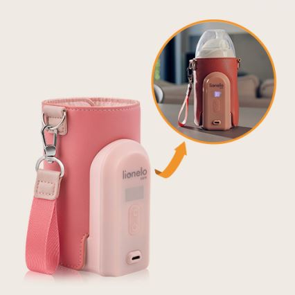 Lionelo - Aquecedor de biberões recarregável~ THERMUP GO EVO 18W/5V rosa
