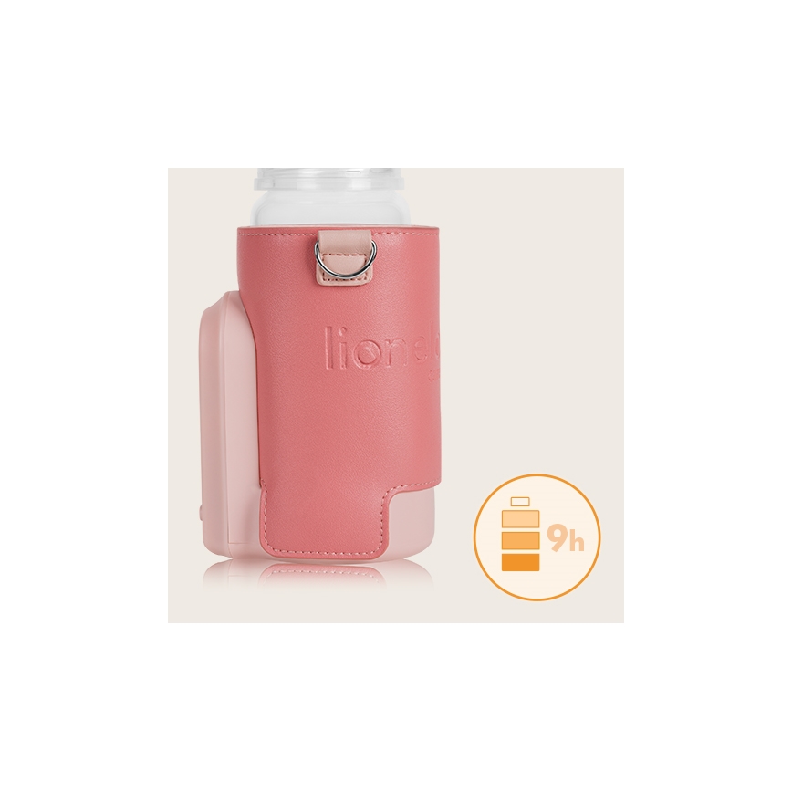 Lionelo - Aquecedor de biberões recarregável~ THERMUP GO EVO 18W/5V rosa