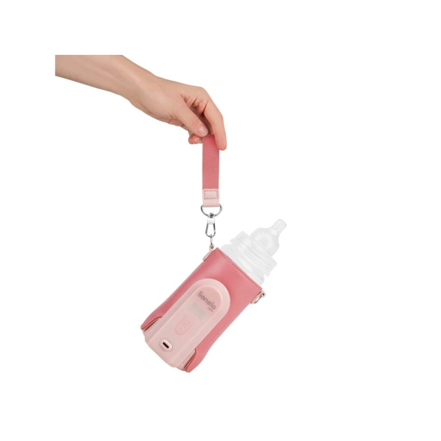 Lionelo - Aquecedor de biberões recarregável~ THERMUP GO EVO 18W/5V rosa