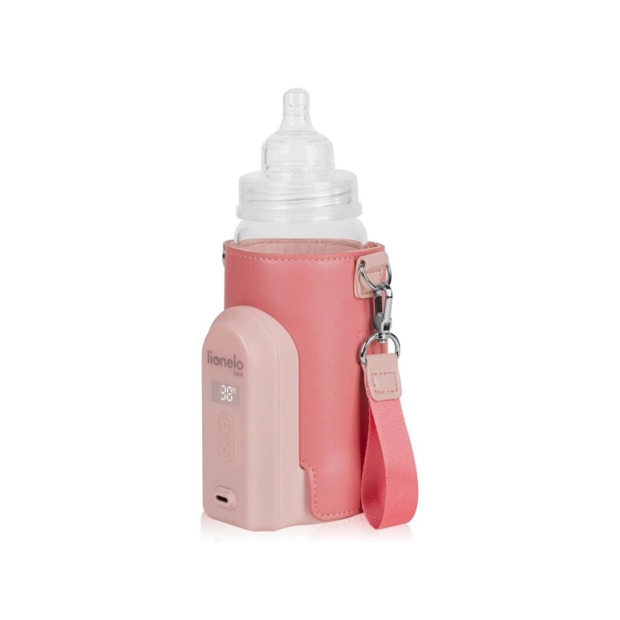 Lionelo - Aquecedor de biberões recarregável~ THERMUP GO EVO 18W/5V rosa