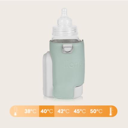 Lionelo - Aquecedor de biberões recarregável~ THERMUP GO EVO 18W/5V verde/branco