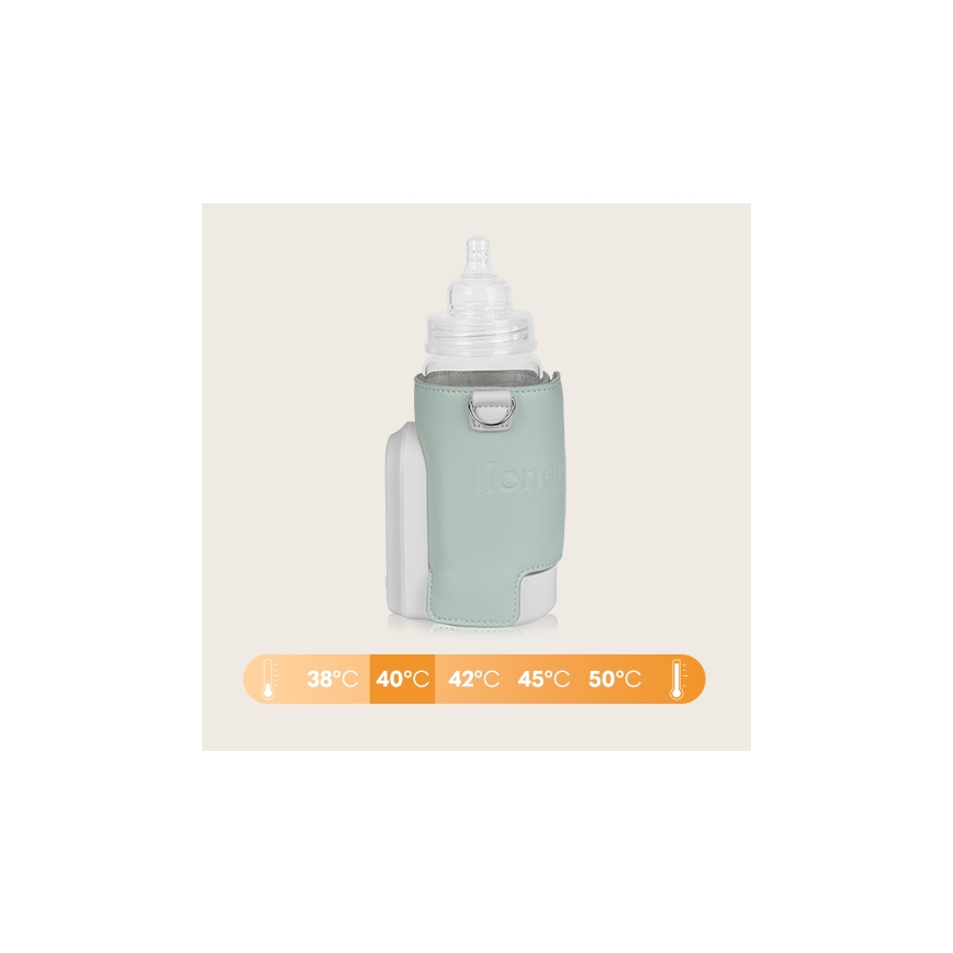 Lionelo - Aquecedor de biberões recarregável~ THERMUP GO EVO 18W/5V verde/branco