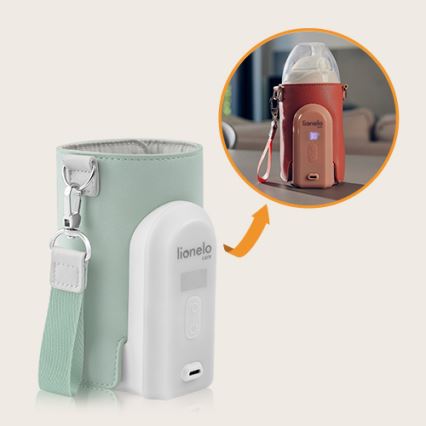 Lionelo - Aquecedor de biberões recarregável~ THERMUP GO EVO 18W/5V verde/branco