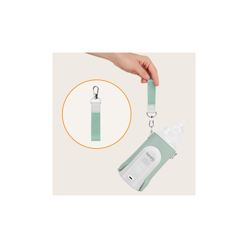 Lionelo - Aquecedor de biberões recarregável~ THERMUP GO EVO 18W/5V verde/branco