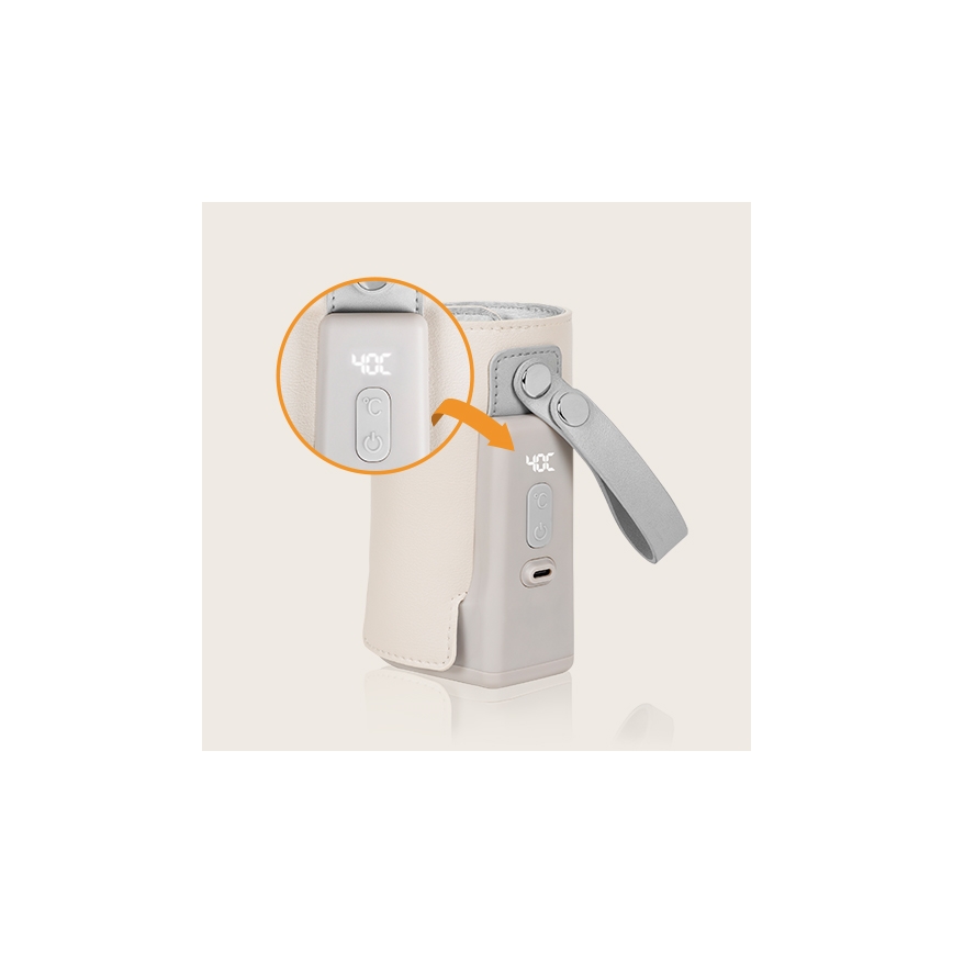 Lionelo - Aquecedor de biberões recarregável~ THERMUP GO PLUS 10W/5V bege