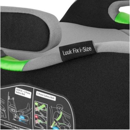 Lionelo - Assento de elevação para automóvel LUUK FIX i-Tamanho 125-150 cm preto/cinzento