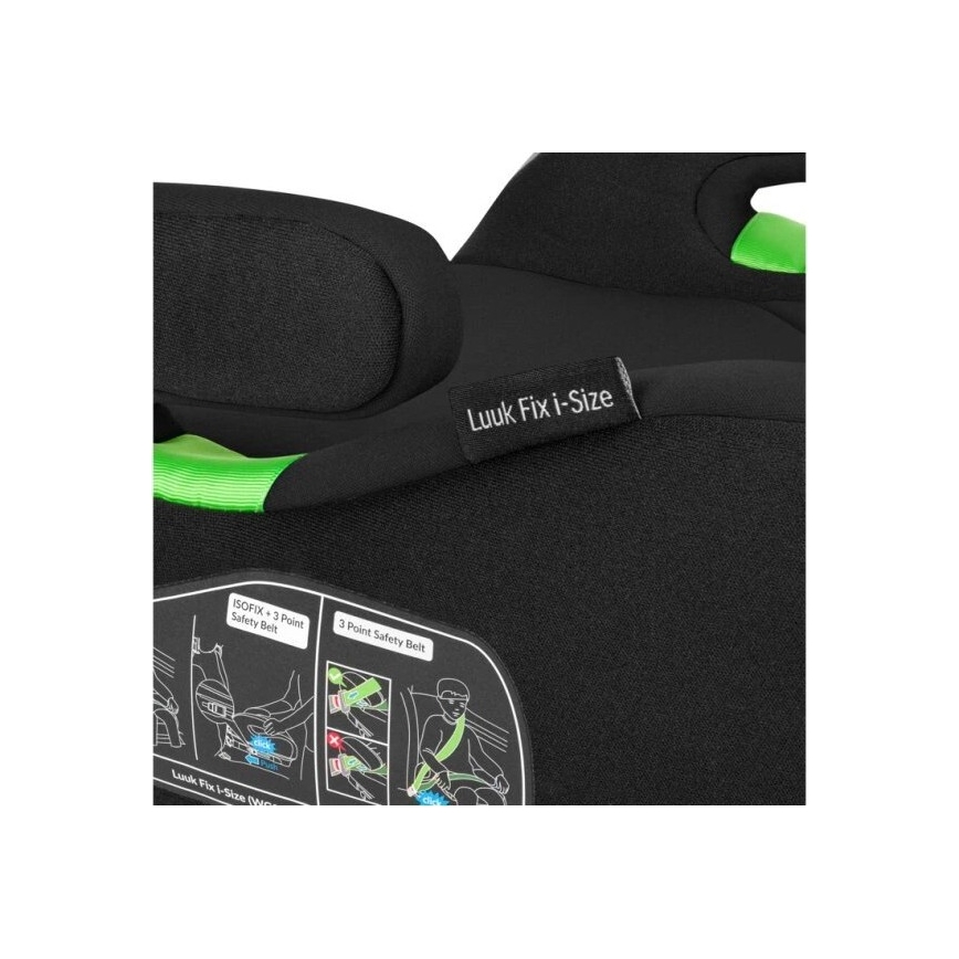 Lionelo - Assento de elevação para automóvel LUUK FIX i-Tamanho 125-150 cm preto