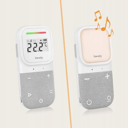 Lionelo - Babá eletrônica infantil com carregamento sem fio BABYLINE 2.3 5V