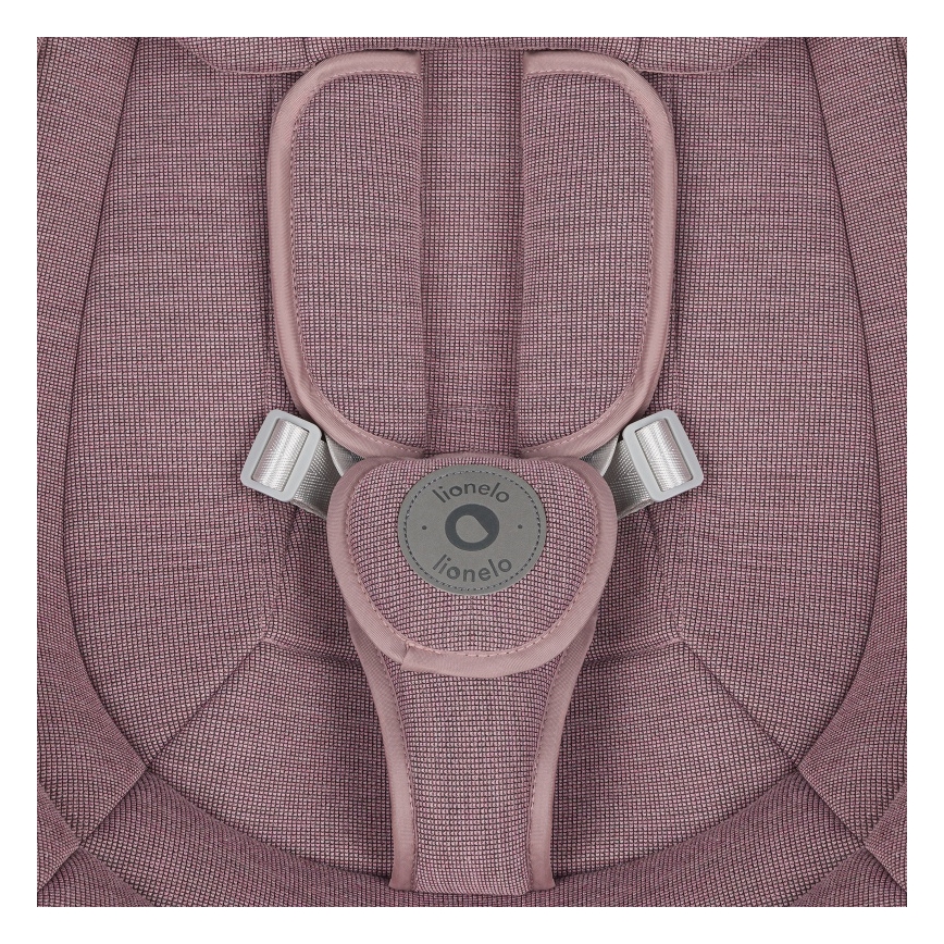 Lionelo - Balanço para bebé com melodia BLOSSOM Rosa Malva + controlo remoto