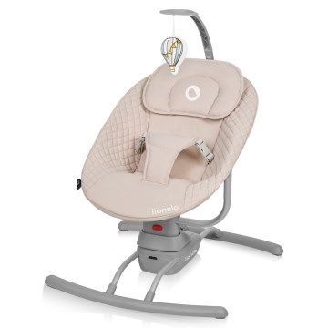 Lionelo - Baloiço infantil com melodia RIO 4xC Bege Latte + controlo remoto