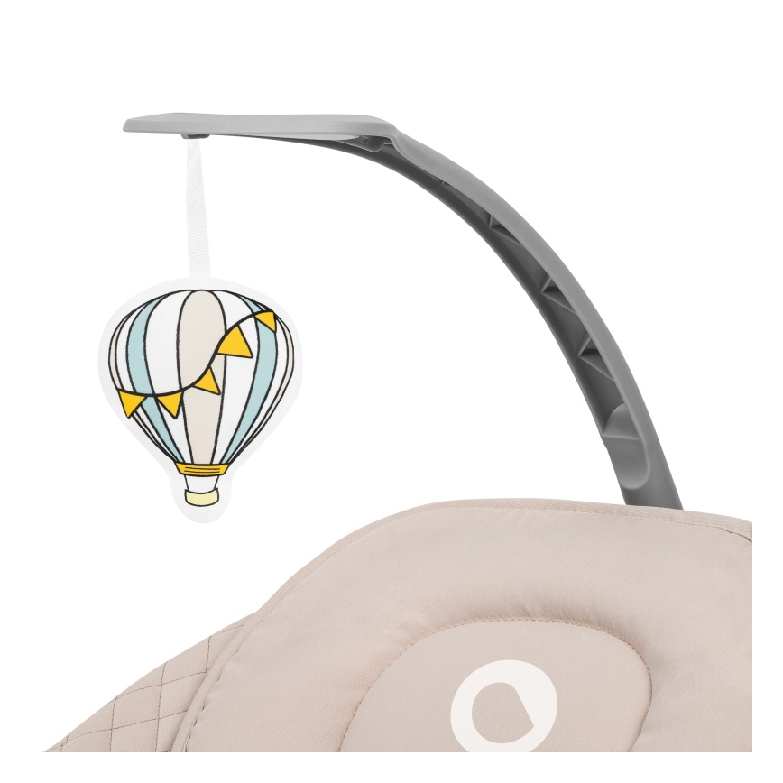Lionelo - Baloiço infantil com melodia RIO 4xC Bege Latte + controlo remoto