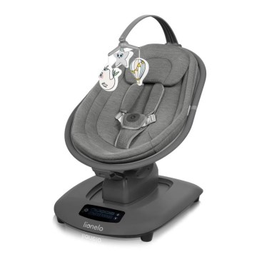 Lionelo - Baloiço para bebé com melodia BLOSSOM Cinzento Betão + controlo remoto