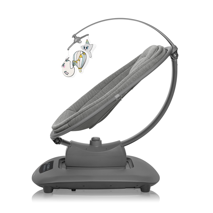 Lionelo - Baloiço para bebé com melodia BLOSSOM Cinzento Betão + controlo remoto