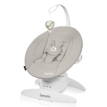 Lionelo - Baloiço para bebé com melodia IRIS 4xAA Beige Sand