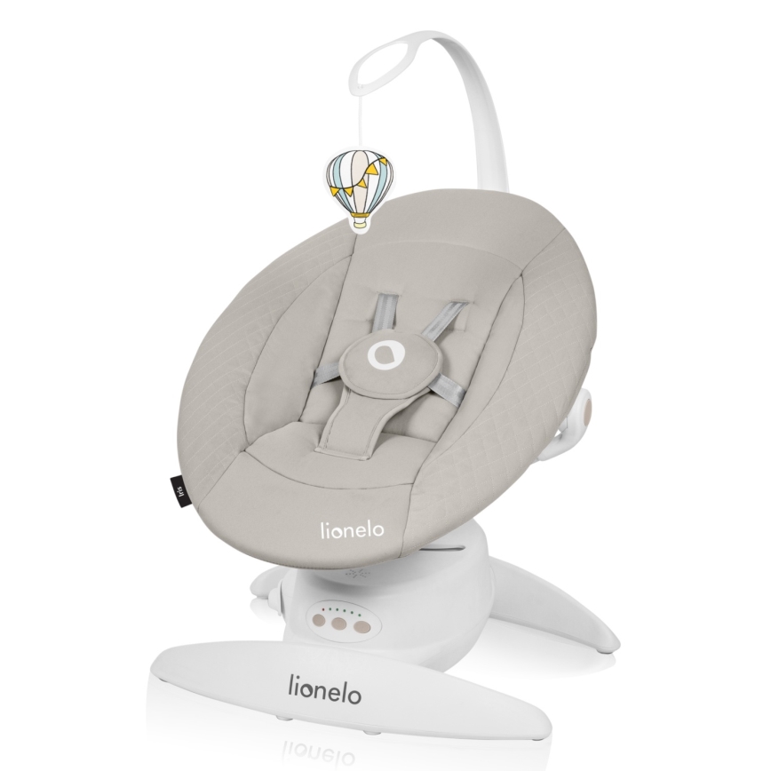 Lionelo - Baloiço para bebé com melodia IRIS 4xAA Beige Sand