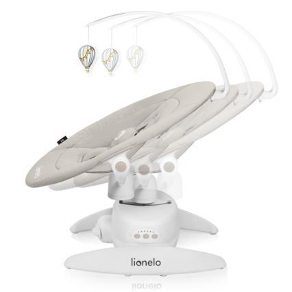 Lionelo - Baloiço para bebé com melodia IRIS 4xAA Beige Sand