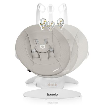 Lionelo - Baloiço para bebé com melodia IRIS 4xAA Beige Sand