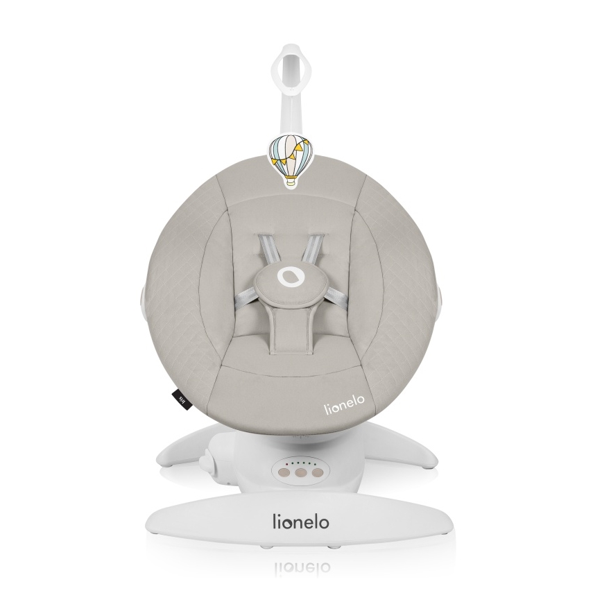 Lionelo - Baloiço para bebé com melodia IRIS 4xAA Beige Sand