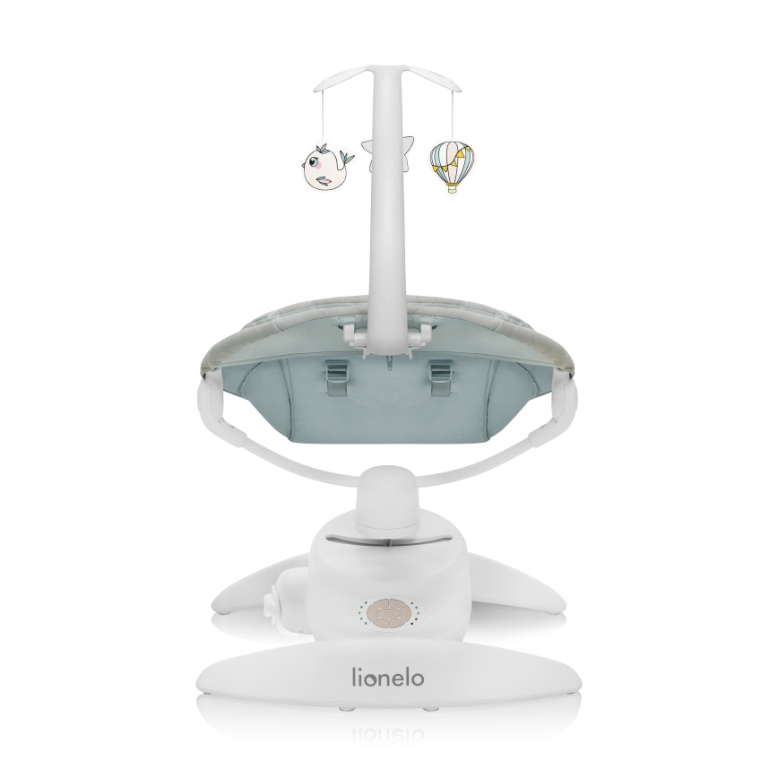 Lionelo - Baloiço para bebé com melodia MELL Beige Sand 4xAA + controlo remoto