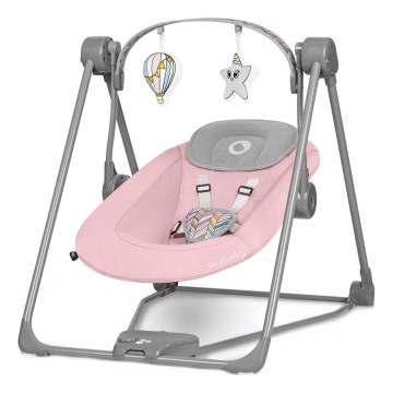 Lionelo - Baloiço para bebé OTTO 4xLR14 Rosa Bebé