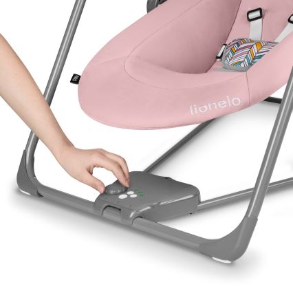 Lionelo - Baloiço para bebé OTTO 4xLR14 Rosa Bebé