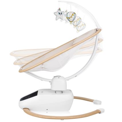 Lionelo - Baloiço para bebés com melodia OLIVIA Bege Natural + controlo remoto