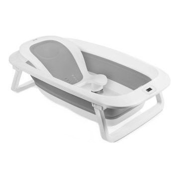 Lionelo - Banheira dobrável para bebé com termómetro BABY BUBBLE 2x LR44 Grey Dove