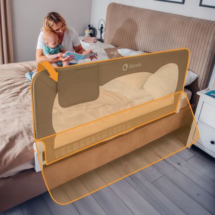 Lionelo - Barreira de proteção para cama HANNA Bege mesclado