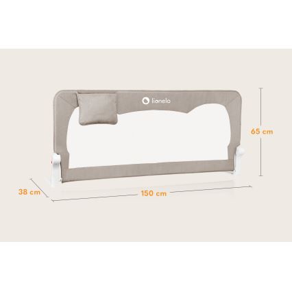Lionelo - Barreira de proteção para cama HANNA Bege mesclado