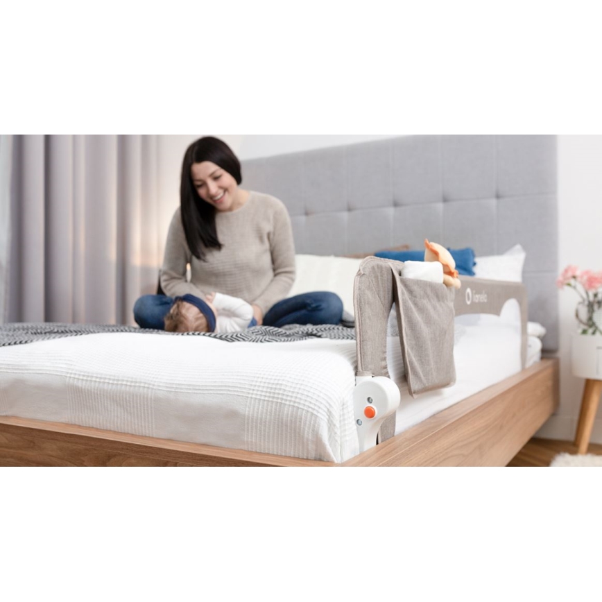 Lionelo - Barreira de segurança de cama EVA cinzento