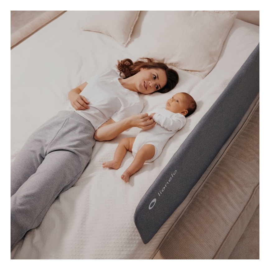 Lionelo - Barreira de segurança de cama LORA cinzento escuro