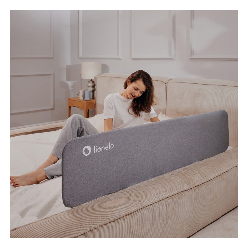 Lionelo - Barreira de segurança de cama LORA XL cinzento escuro