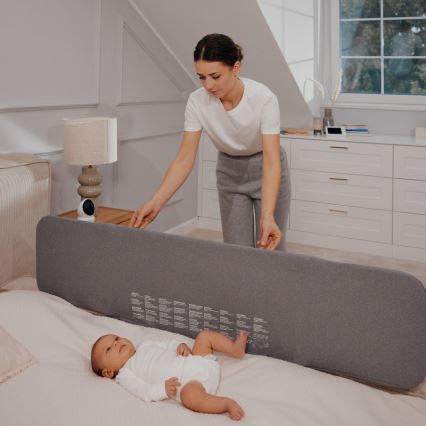 Lionelo - Barreira de segurança de cama LORA XL cinzento escuro