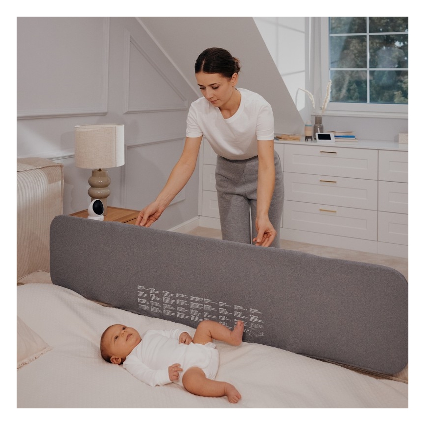 Lionelo - Barreira de segurança de cama LORA XL cinzento escuro
