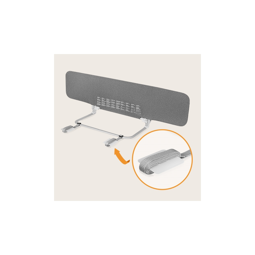 Lionelo - Barreira de segurança de cama LORA XL cinzento escuro