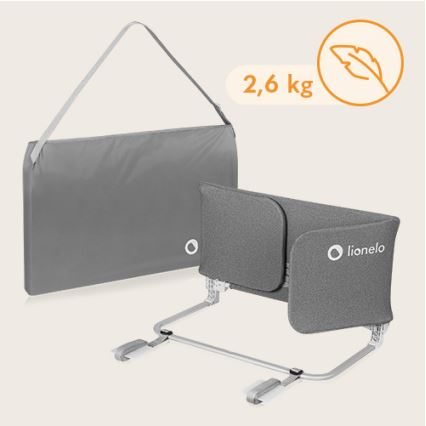 Lionelo - Barreira de segurança de cama LORA XL cinzento escuro