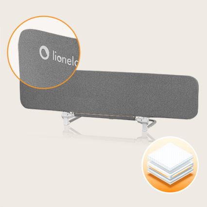 Lionelo - Barreira de segurança de cama LORA XL cinzento escuro