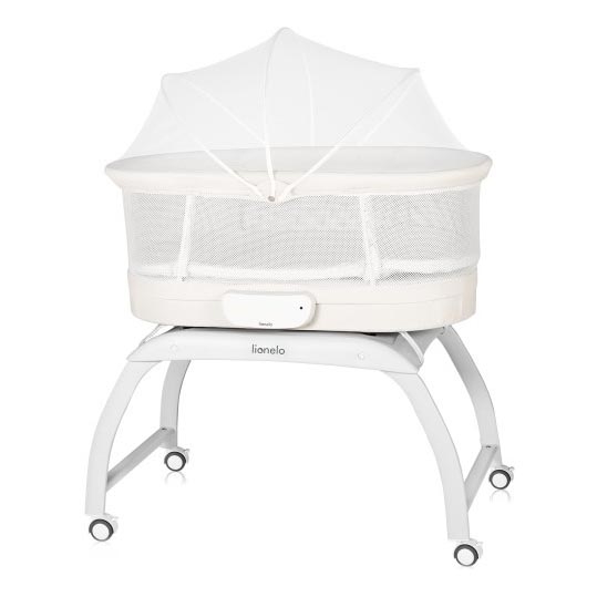 Lionelo - Berço de bebé com balança CORAL White