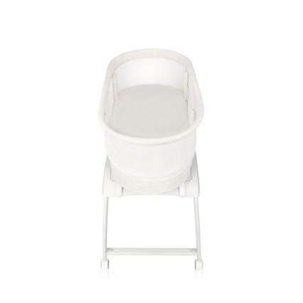 Lionelo - Berço de bebé com balança CORAL White