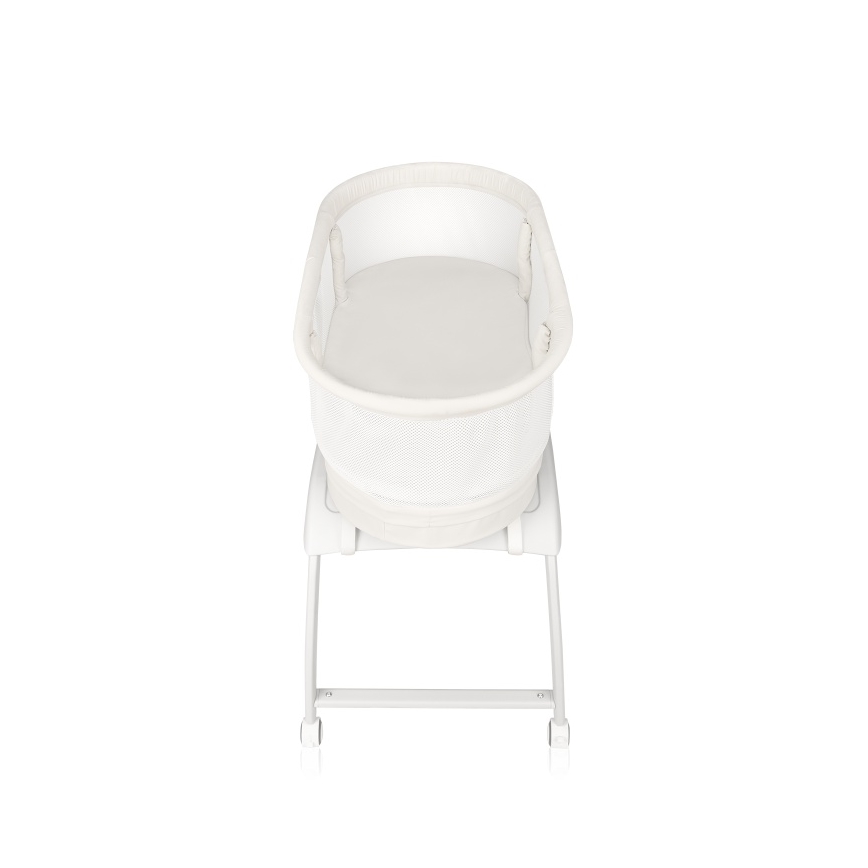 Lionelo - Berço de bebé com balança CORAL White