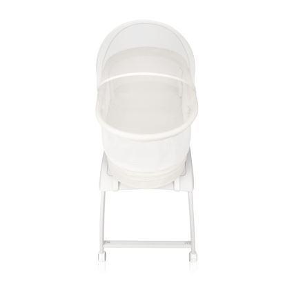 Lionelo - Berço de bebé com balança CORAL White