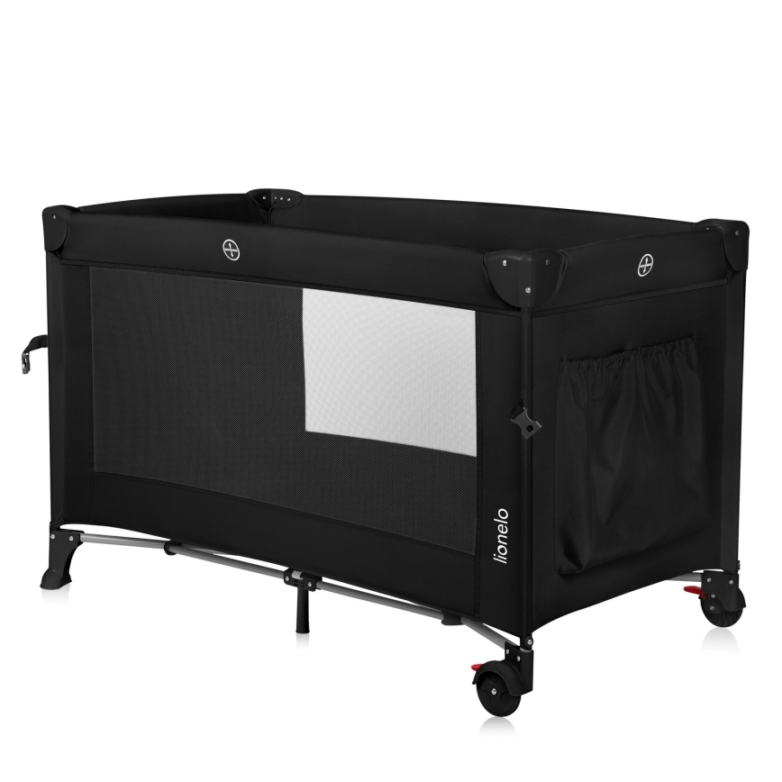 Lionelo - Berço de viagem 3 em 1 ELLEN Black Carbon