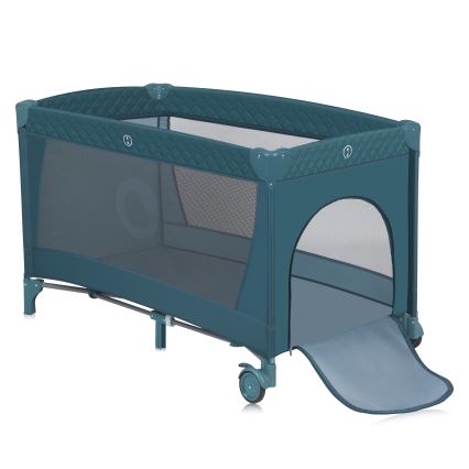 Lionelo - Berço de viagem FLOWER Verde Turquesa
