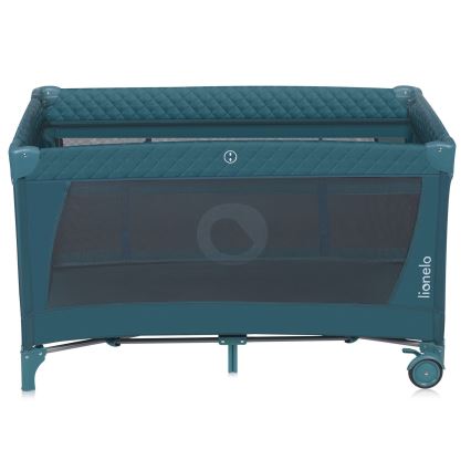 Lionelo - Berço de viagem FLOWER Verde Turquesa