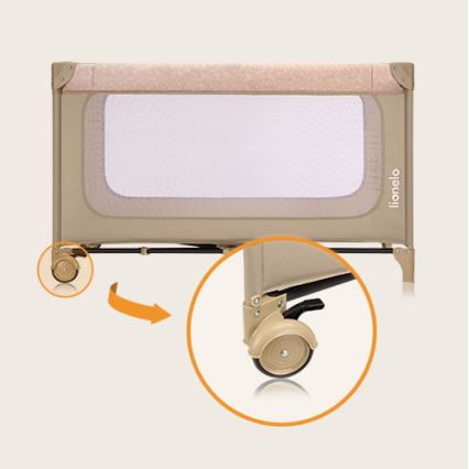 Lionelo - Berço de viagem JASMIN EASY FOLD Bege Areia