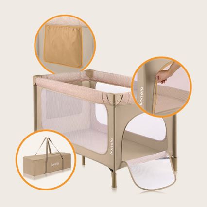 Lionelo - Berço de viagem JASMIN EASY FOLD Bege Areia